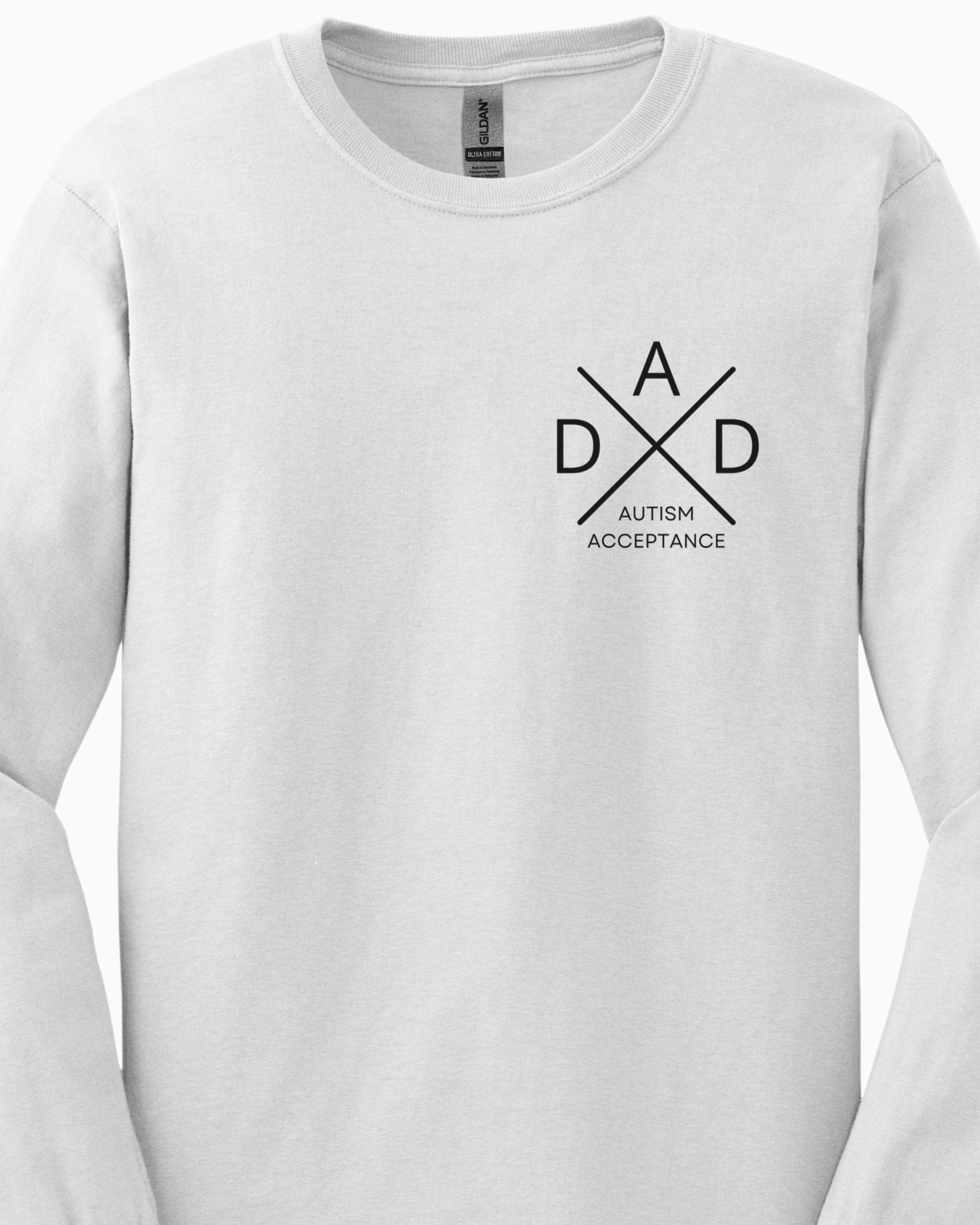 Dad Cross Long Sleeve T-Shirt-Neurodiversity, ADHD & Autism Awareness & Acceptance Long-sleeve by Daily Bloom