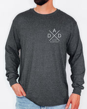 Dad Cross Long Sleeve T-Shirt-Neurodiversity, ADHD & Autism Awareness & Acceptance Long-sleeve by Daily Bloom