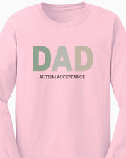 Dad Gradient Long Sleeve T-Shirt-Neurodiversity, ADHD & Autism Awareness & Acceptance Long-sleeve by Daily Bloom