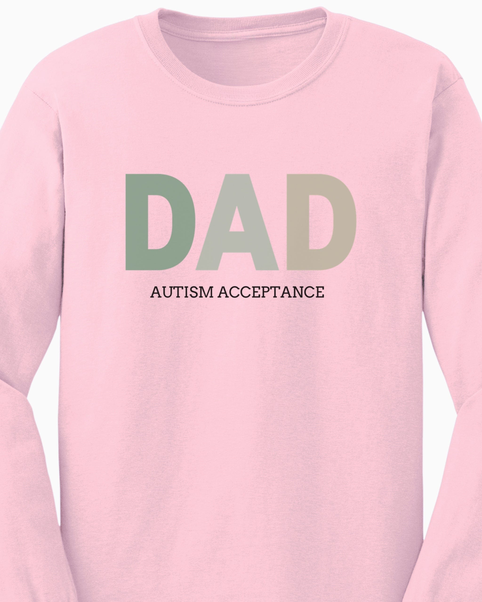 Dad Gradient Long Sleeve T-Shirt-Neurodiversity, ADHD & Autism Awareness & Acceptance Long-sleeve by Daily Bloom