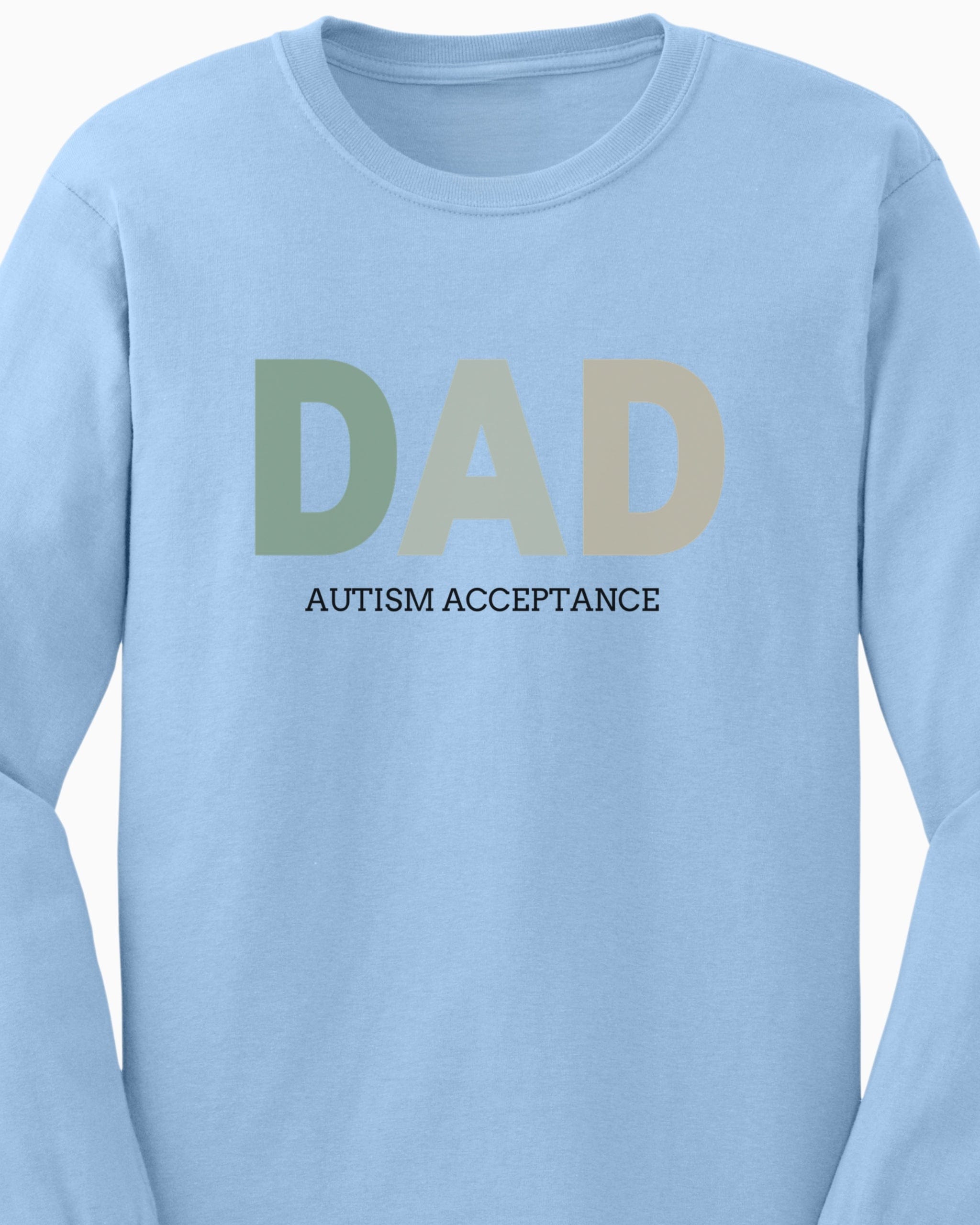Dad Gradient Long Sleeve T-Shirt-Neurodiversity, ADHD & Autism Awareness & Acceptance Long-sleeve by Daily Bloom