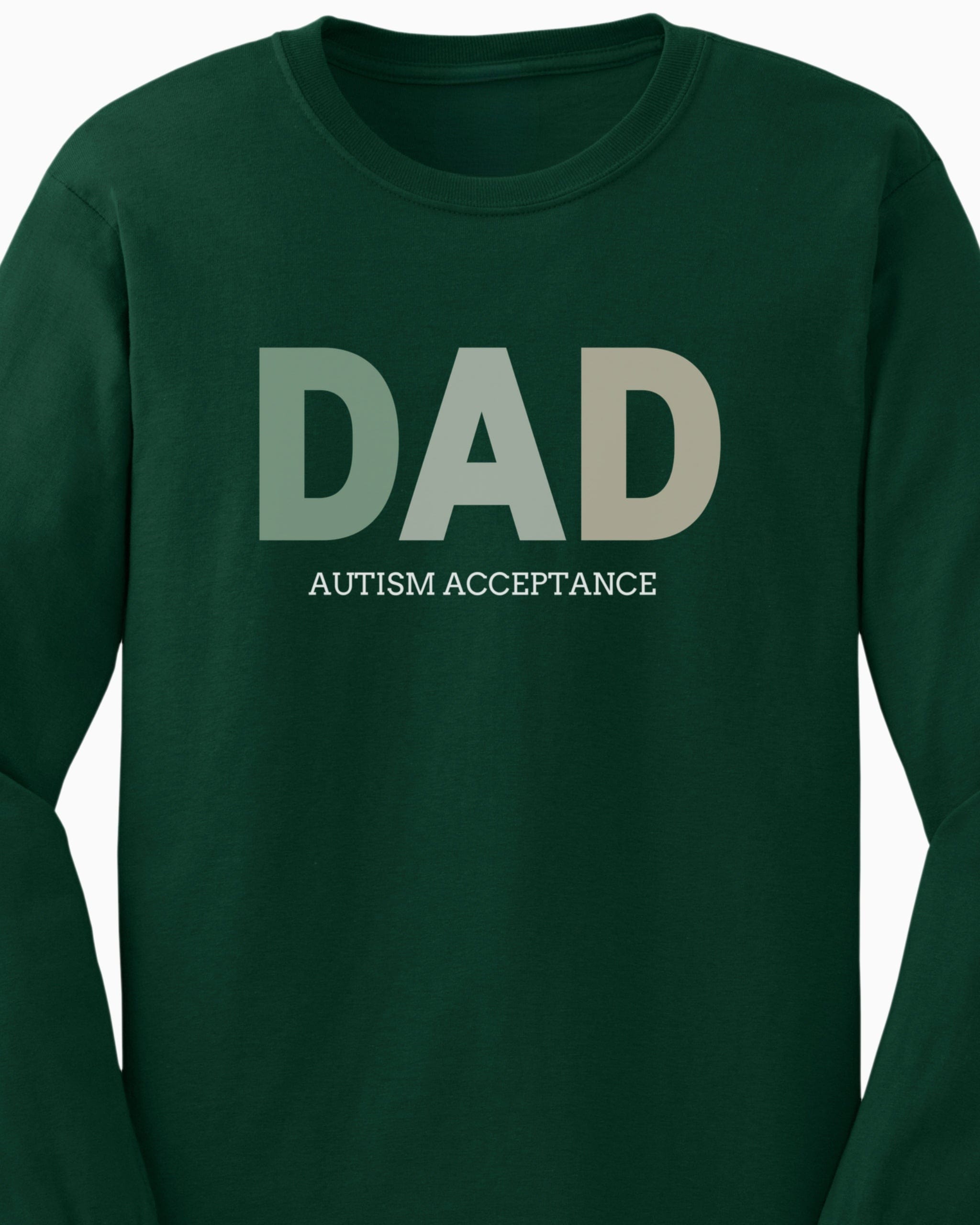 Dad Gradient Long Sleeve T-Shirt-Neurodiversity, ADHD & Autism Awareness & Acceptance Long-sleeve by Daily Bloom