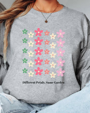 Different Petals Same Garden Long Sleeve T-Shirt-Neurodiversity, ADHD & Autism Awareness & Acceptance Long-sleeve by Daily Bloom