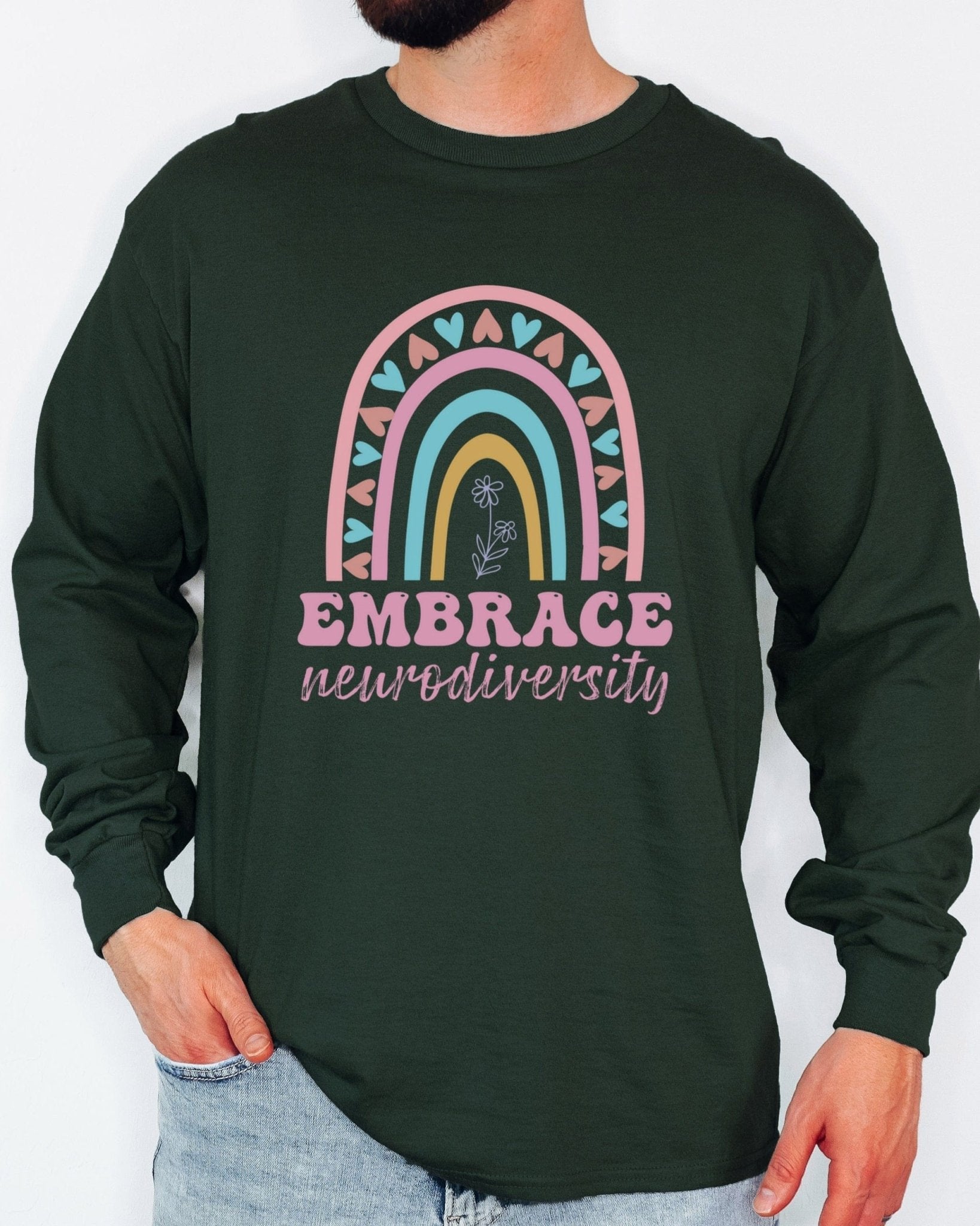 Autism Long - sleeve - Embrace Neurodiversity Long Sleeve T-Shirt - Daily Bloom