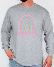 Embrace Neurodiversity Long Sleeve T-Shirt-Neurodiversity, ADHD & Autism Awareness & Acceptance Long-sleeve by Daily Bloom