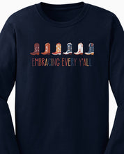 Embracing Every Y'all Long Sleeve T-Shirt-Neurodiversity, ADHD & Autism Awareness & Acceptance Long-sleeve by Daily Bloom