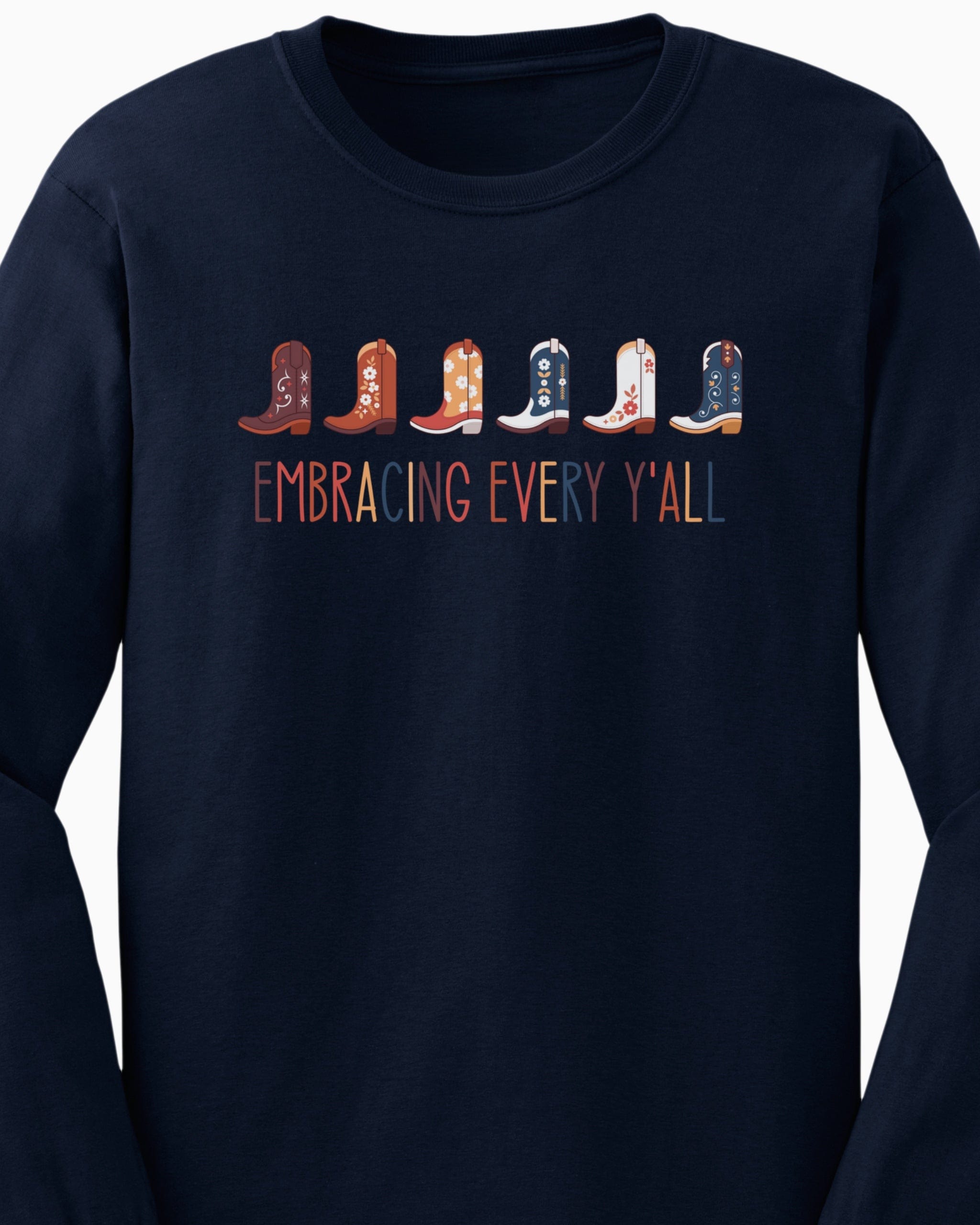 Embracing Every Y'all Long Sleeve T-Shirt-Neurodiversity, ADHD & Autism Awareness & Acceptance Long-sleeve by Daily Bloom