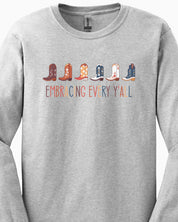 Embracing Every Y'all Long Sleeve T-Shirt-Neurodiversity, ADHD & Autism Awareness & Acceptance Long-sleeve by Daily Bloom