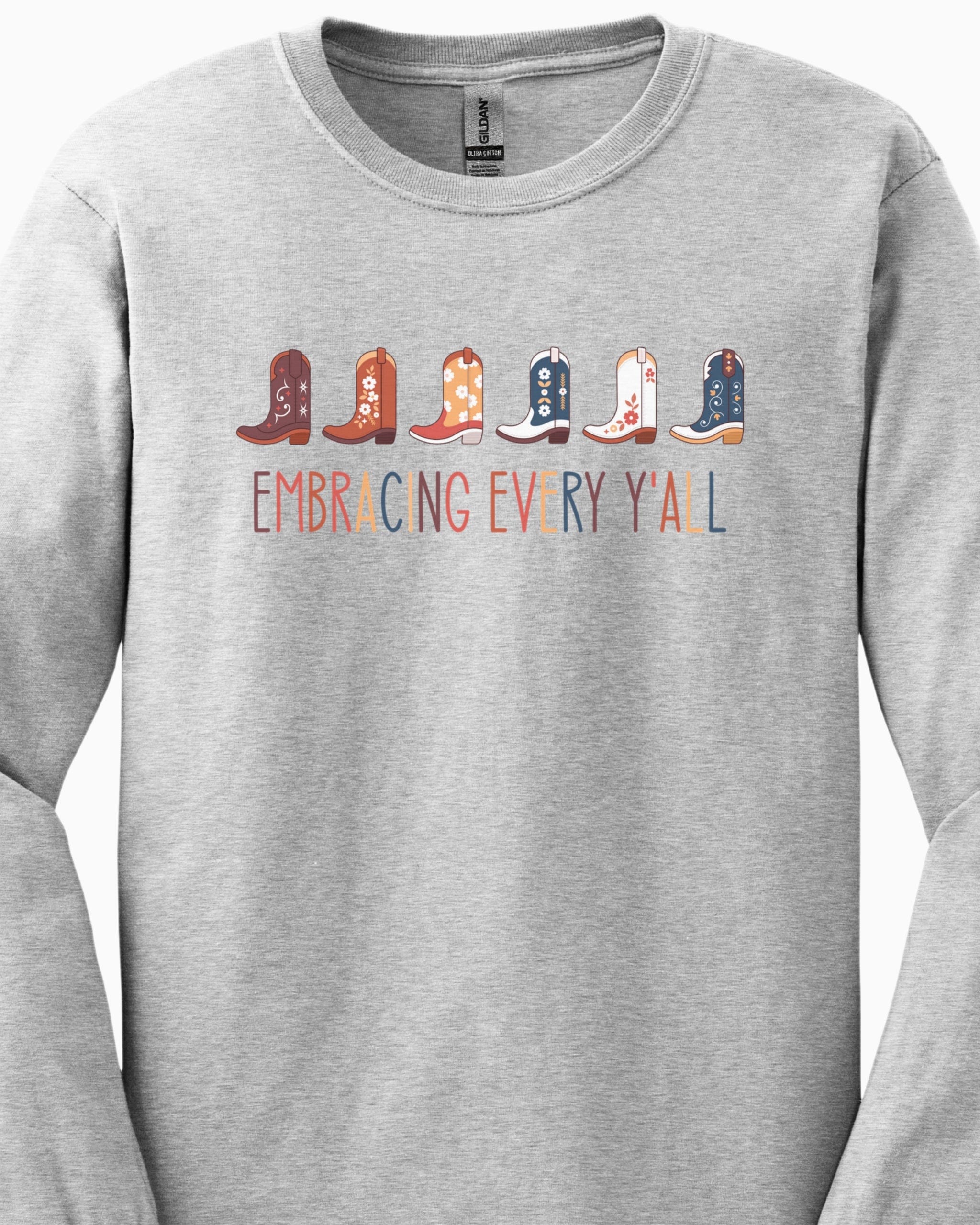 Embracing Every Y'all Long Sleeve T-Shirt-Neurodiversity, ADHD & Autism Awareness & Acceptance Long-sleeve by Daily Bloom