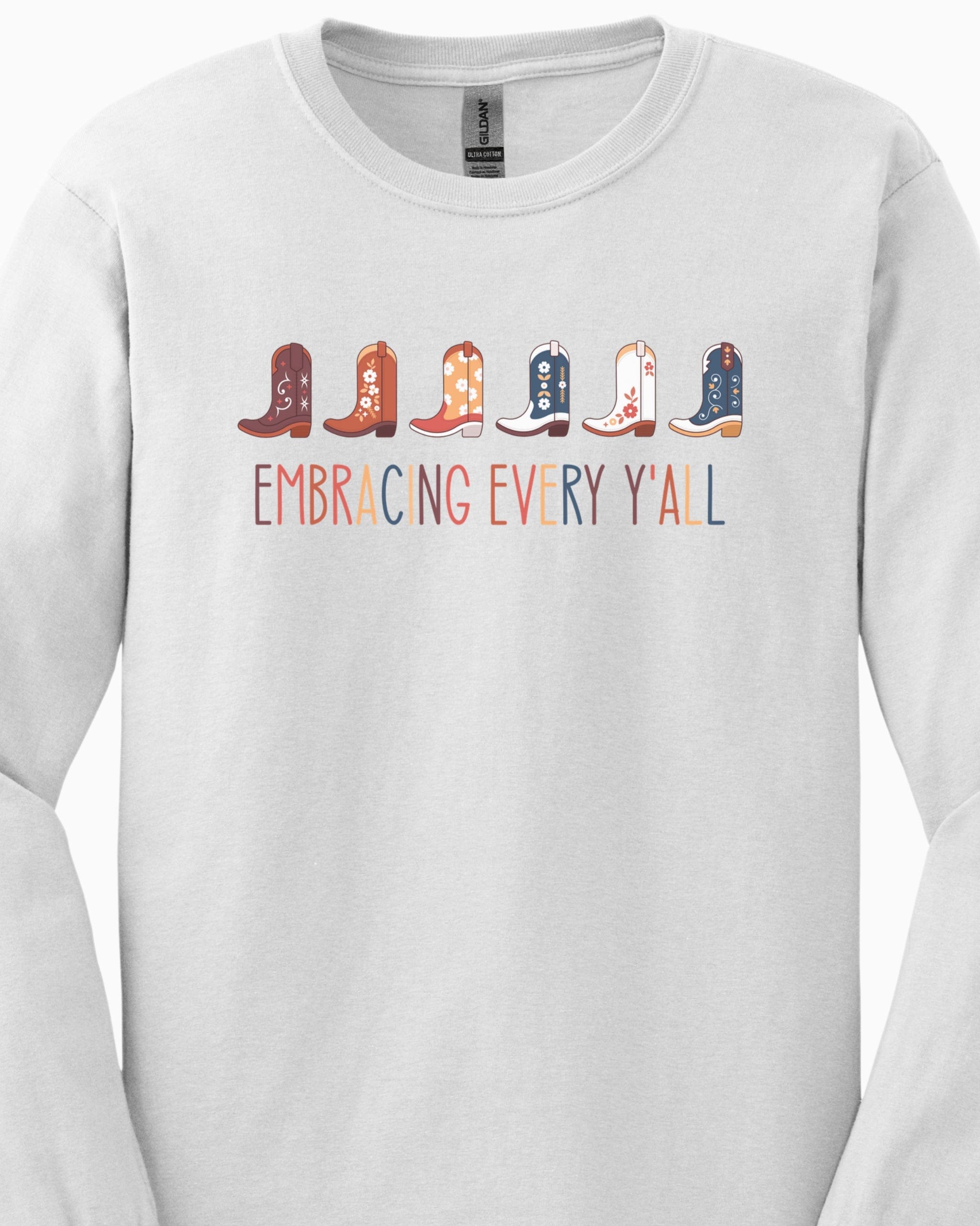 Embracing Every Y'all Long Sleeve T-Shirt-Neurodiversity, ADHD & Autism Awareness & Acceptance Long-sleeve by Daily Bloom