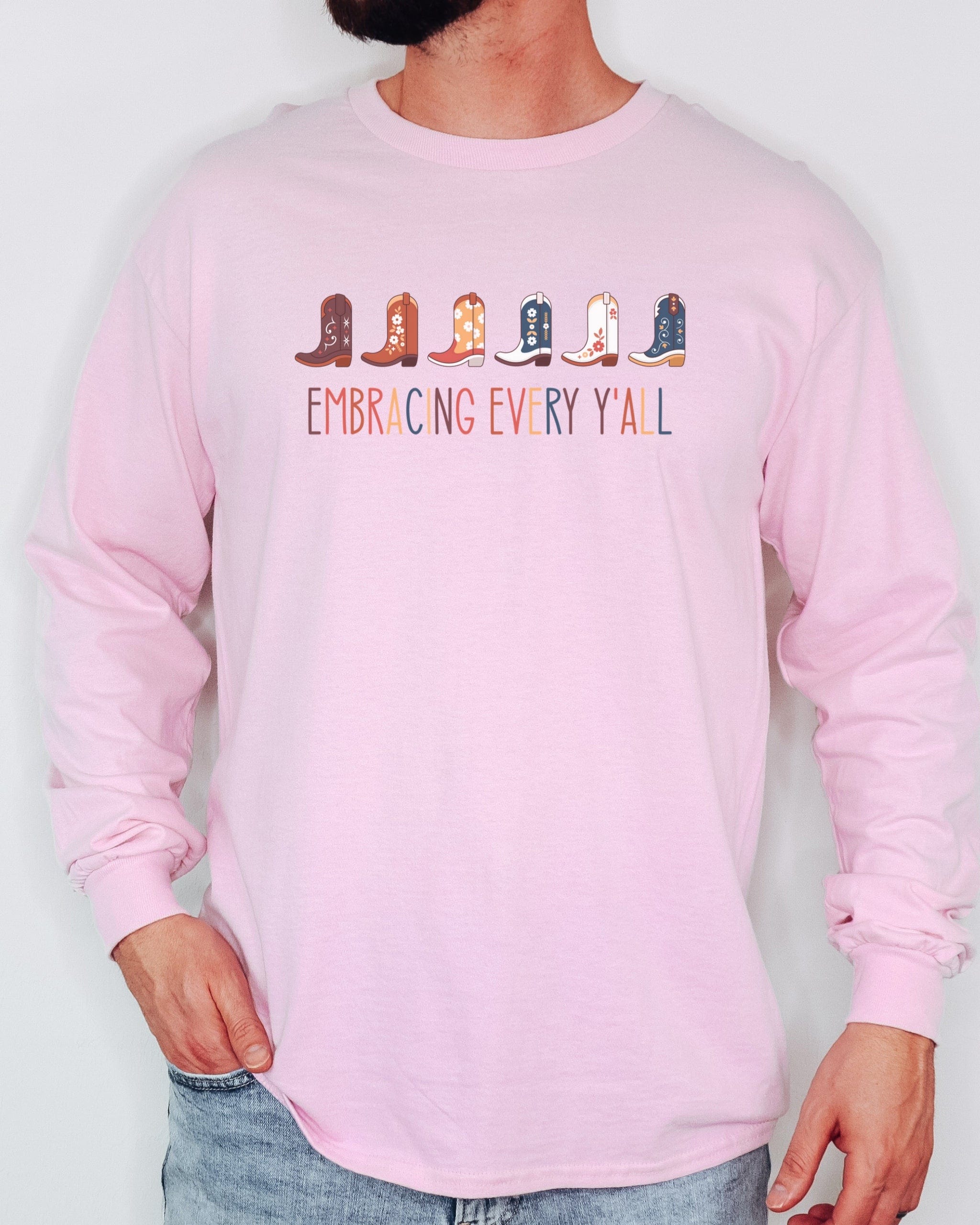 Embracing Every Y'all Long Sleeve T-Shirt-Neurodiversity, ADHD & Autism Awareness & Acceptance Long-sleeve by Daily Bloom