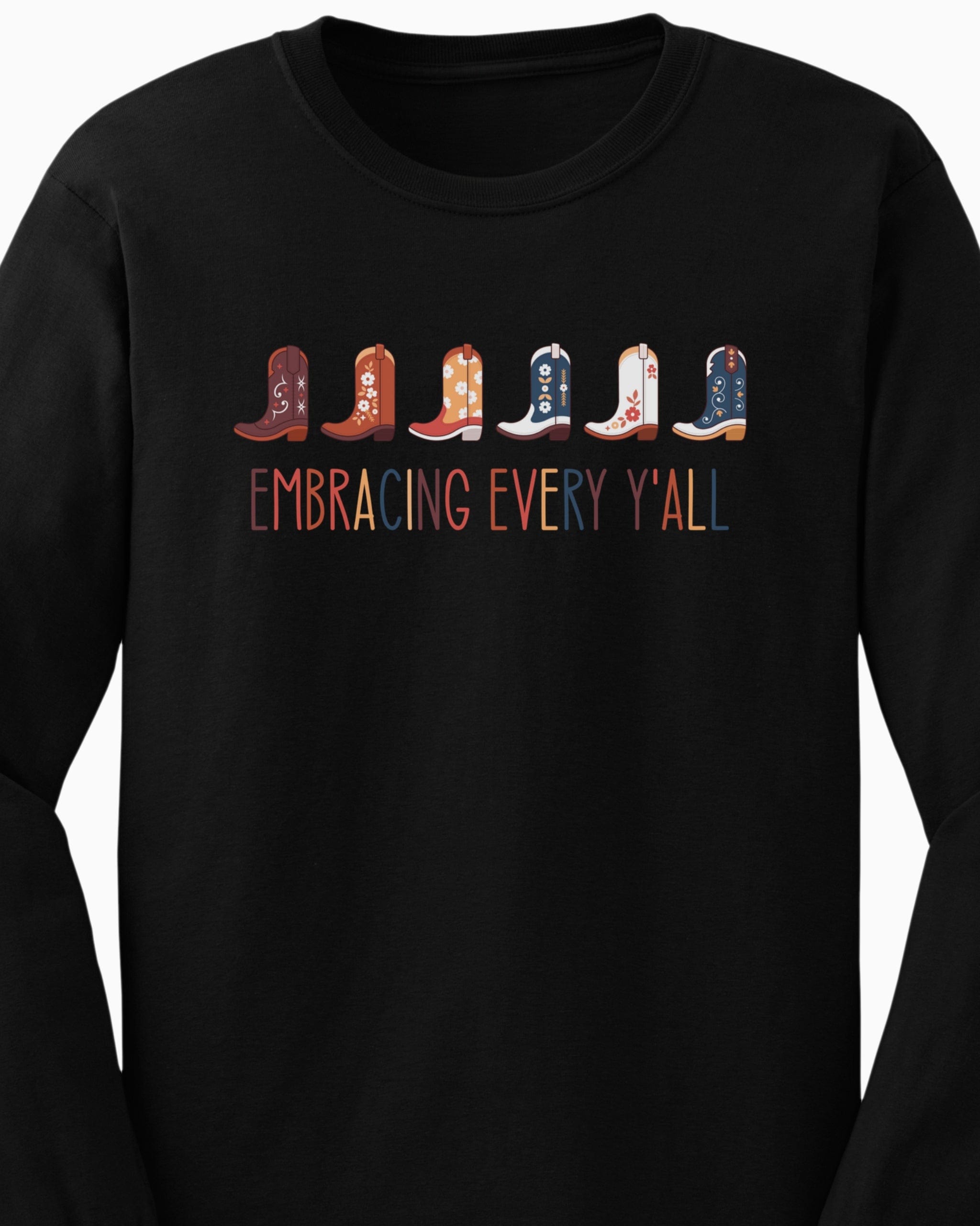 Embracing Every Y'all Long Sleeve T-Shirt-Neurodiversity, ADHD & Autism Awareness & Acceptance Long-sleeve by Daily Bloom