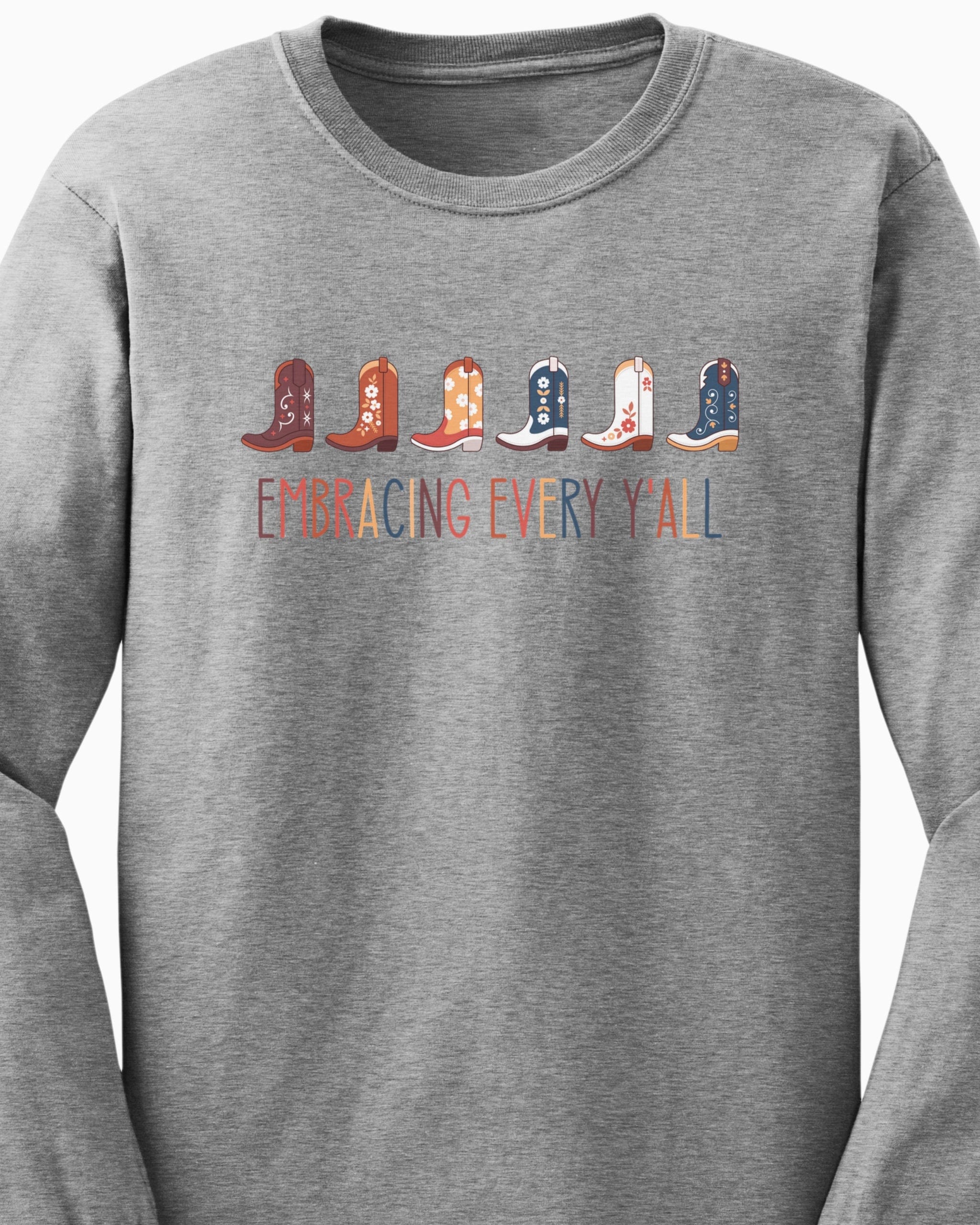 Embracing Every Y'all Long Sleeve T-Shirt-Neurodiversity, ADHD & Autism Awareness & Acceptance Long-sleeve by Daily Bloom