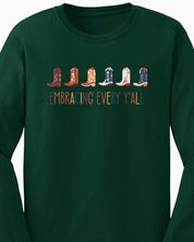 Embracing Every Y'all Long Sleeve T-Shirt-Neurodiversity, ADHD & Autism Awareness & Acceptance Long-sleeve by Daily Bloom