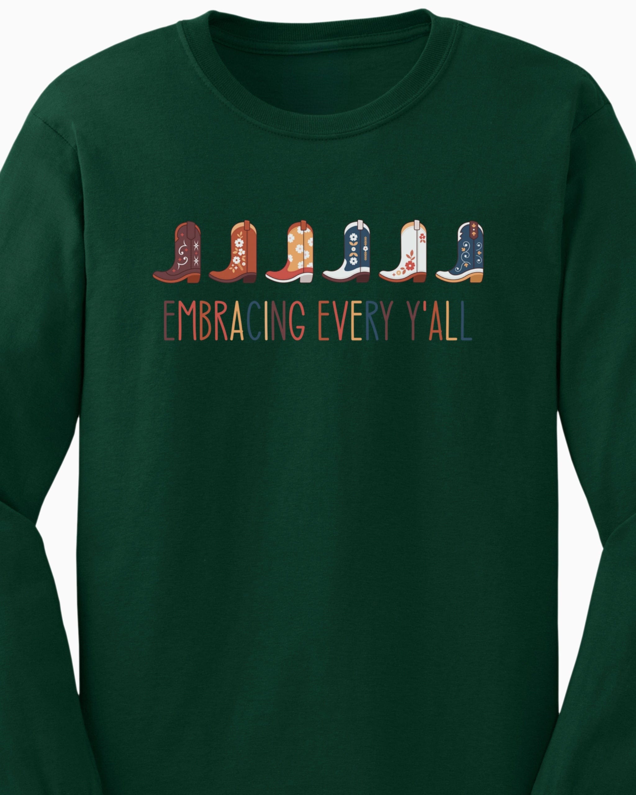 Embracing Every Y'all Long Sleeve T-Shirt-Neurodiversity, ADHD & Autism Awareness & Acceptance Long-sleeve by Daily Bloom