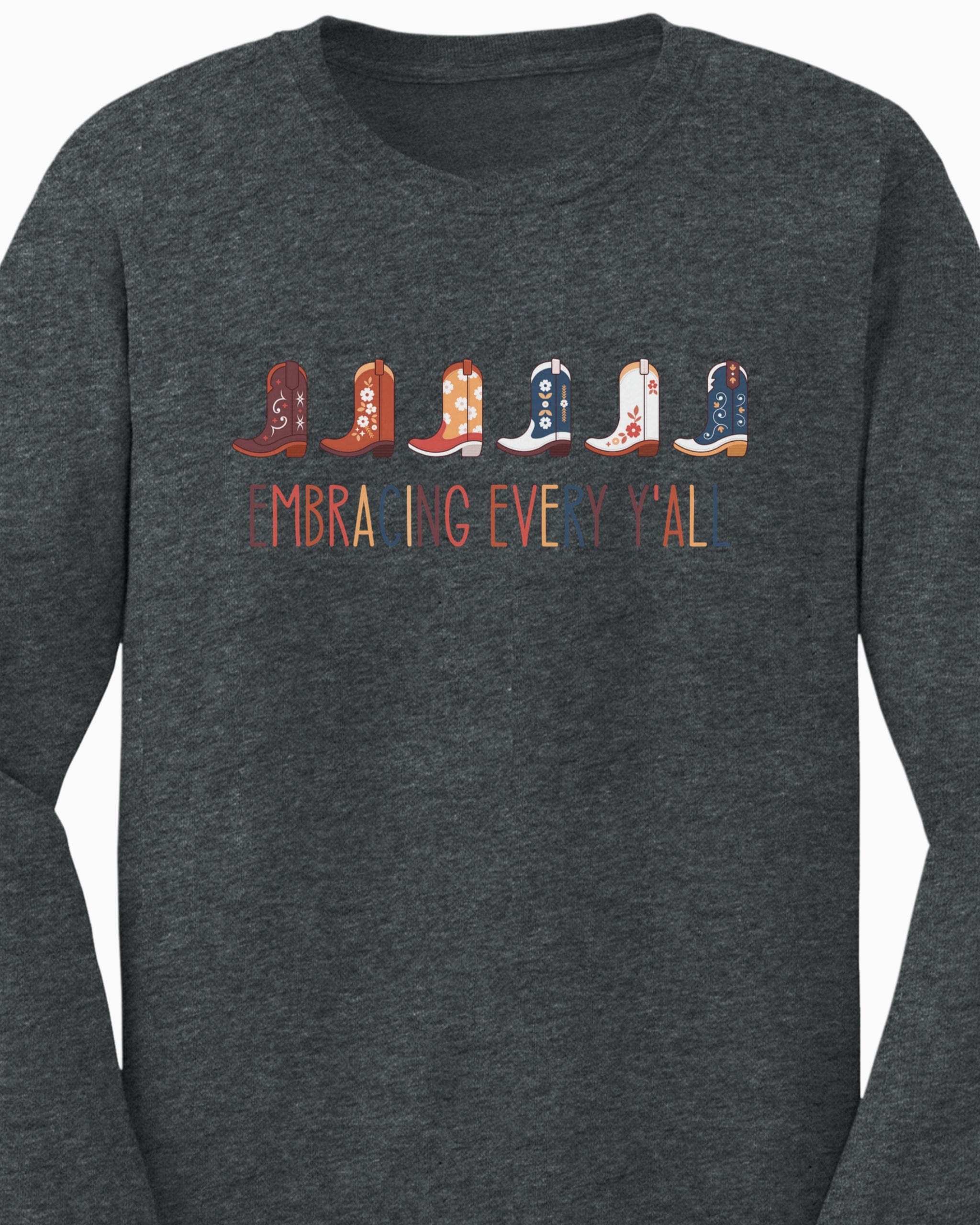 Embracing Every Y'all Long Sleeve T-Shirt-Neurodiversity, ADHD & Autism Awareness & Acceptance Long-sleeve by Daily Bloom