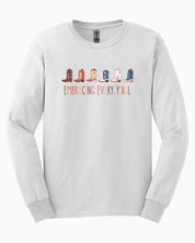 Embracing Every Y'all Long Sleeve T-Shirt-White-Neurodiversity, ADHD & Autism Awareness & Acceptance Long-sleeve by Daily Bloom