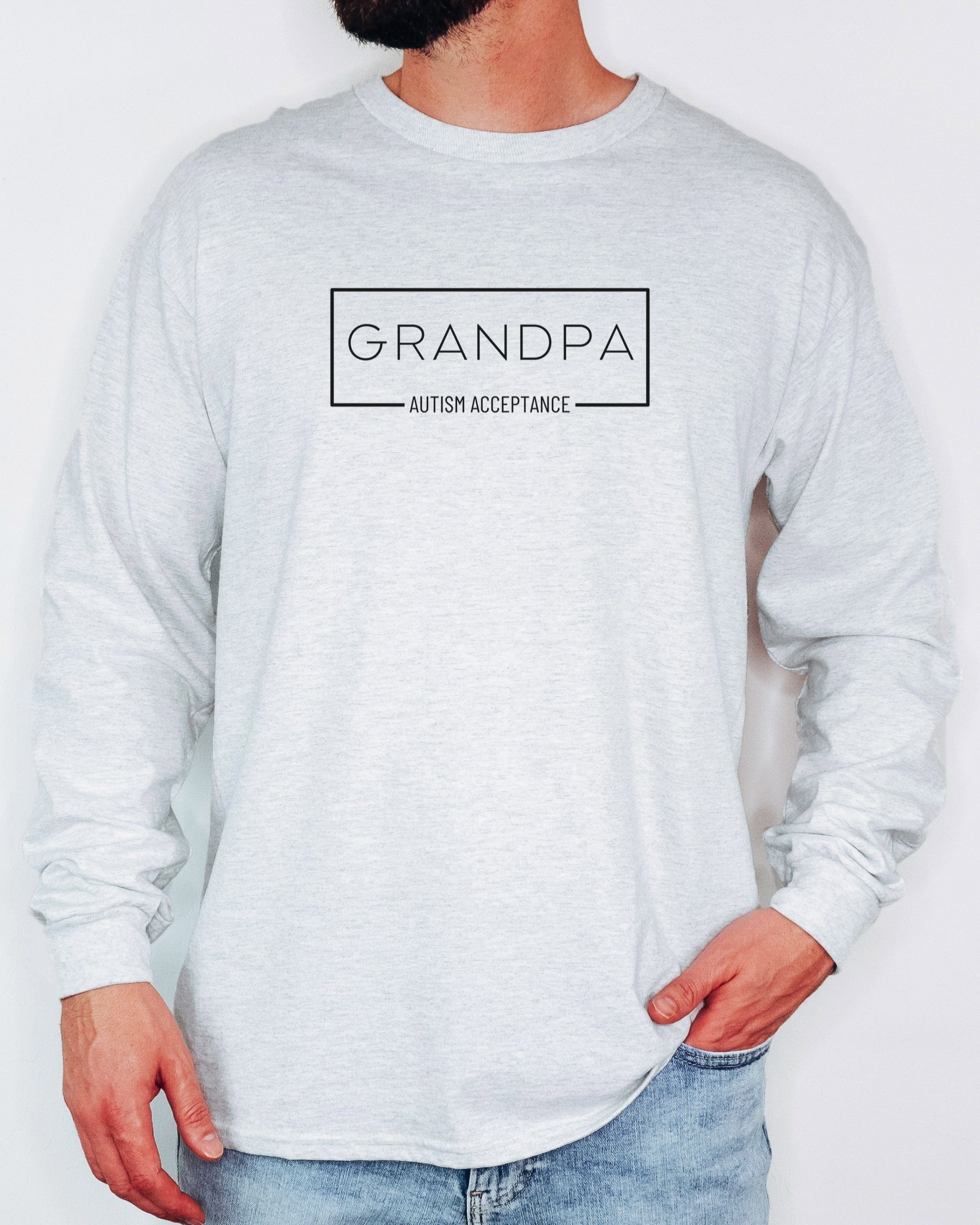 Grandpa Box Long Sleeve T-Shirt-Neurodiversity, ADHD & Autism Awareness & Acceptance Long-sleeve by Daily Bloom
