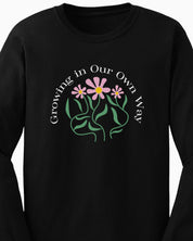 Growing in Our Own Way Long Sleeve T-Shirt-Neurodiversity, ADHD & Autism Awareness & Acceptance Long-sleeve by Daily Bloom