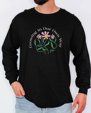 Growing in Our Own Way Long Sleeve T-Shirt-Neurodiversity, ADHD & Autism Awareness & Acceptance Long-sleeve by Daily Bloom