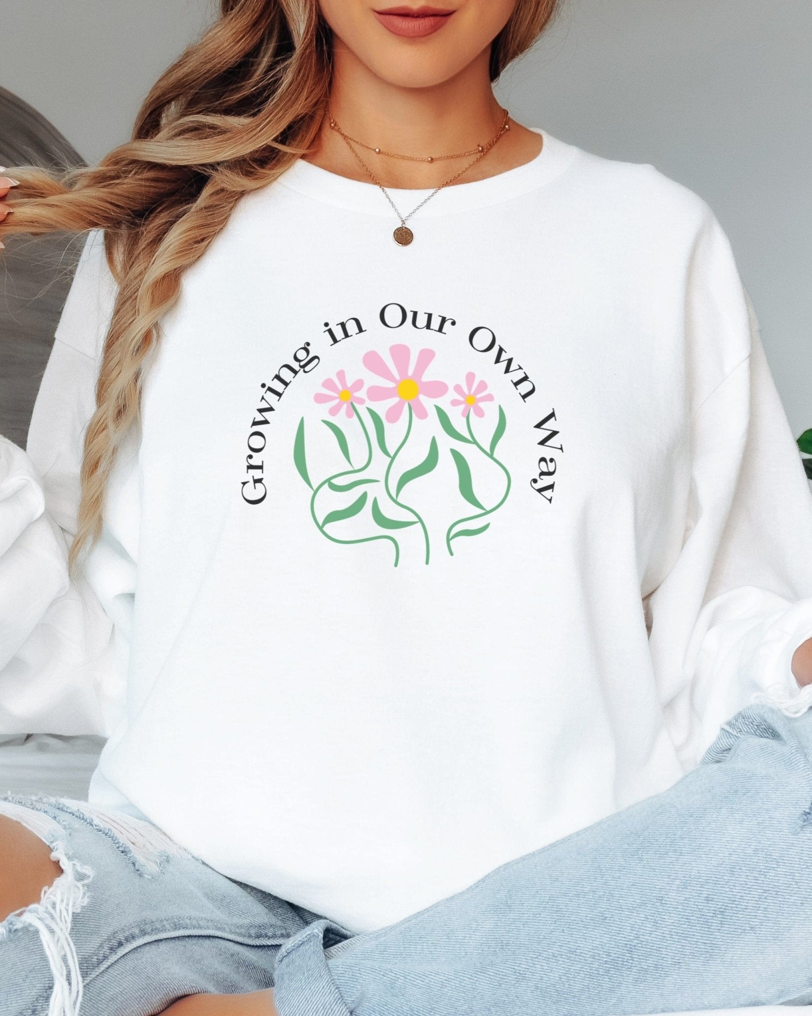 Autism Long - sleeve - Growing in Our Own Way Long Sleeve T-Shirt - Daily Bloom