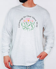 Growing in Our Own Way Long Sleeve T-Shirt-Neurodiversity, ADHD & Autism Awareness & Acceptance Long-sleeve by Daily Bloom
