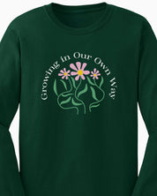 Growing in Our Own Way Long Sleeve T-Shirt-Neurodiversity, ADHD & Autism Awareness & Acceptance Long-sleeve by Daily Bloom