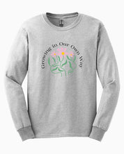Growing in Our Own Way Long Sleeve T-Shirt-Ash-Neurodiversity, ADHD & Autism Awareness & Acceptance Long-sleeve by Daily Bloom