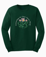 Growing in Our Own Way Long Sleeve T-Shirt-Forest Green-Neurodiversity, ADHD & Autism Awareness & Acceptance Long-sleeve by Daily Bloom