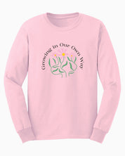 Growing in Our Own Way Long Sleeve T-Shirt-Light Pink-Neurodiversity, ADHD & Autism Awareness & Acceptance Long-sleeve by Daily Bloom