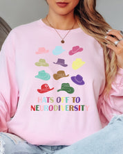 Hats off to Neurodiversity Long Sleeve T-Shirt-Neurodiversity, ADHD & Autism Awareness & Acceptance Long-sleeve by Daily Bloom