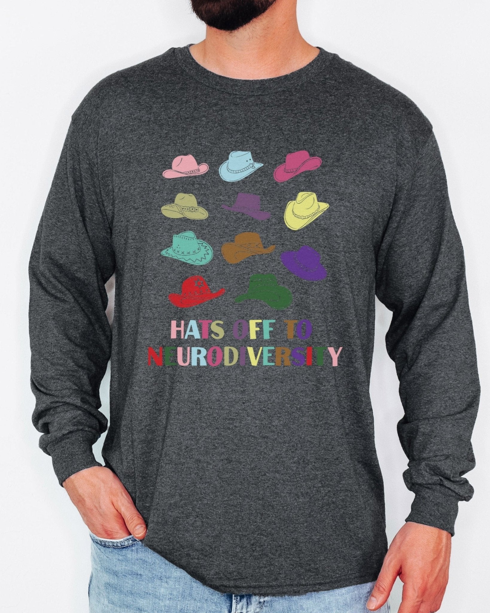 Autism Long - sleeve - Hats off to Neurodiversity Long Sleeve T-Shirt - Daily Bloom