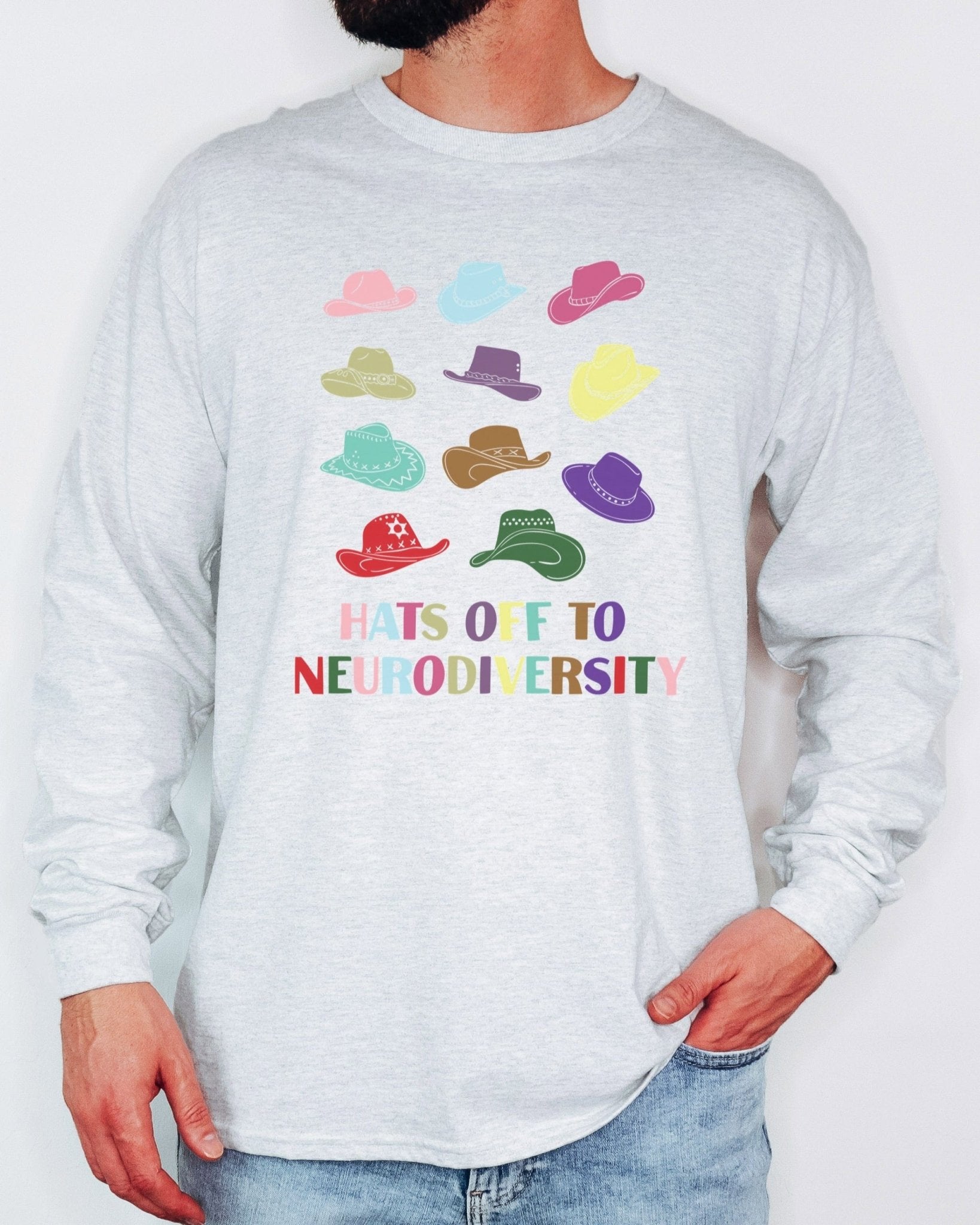 Autism Long - sleeve - Hats off to Neurodiversity Long Sleeve T-Shirt - Daily Bloom