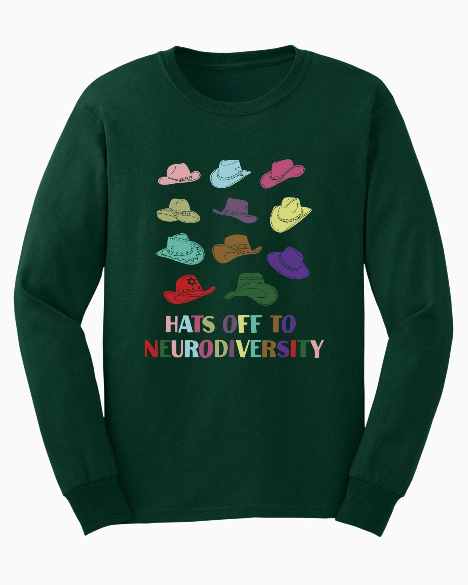 Autism Long - sleeve - Hats off to Neurodiversity Long Sleeve T-Shirt - Daily Bloom