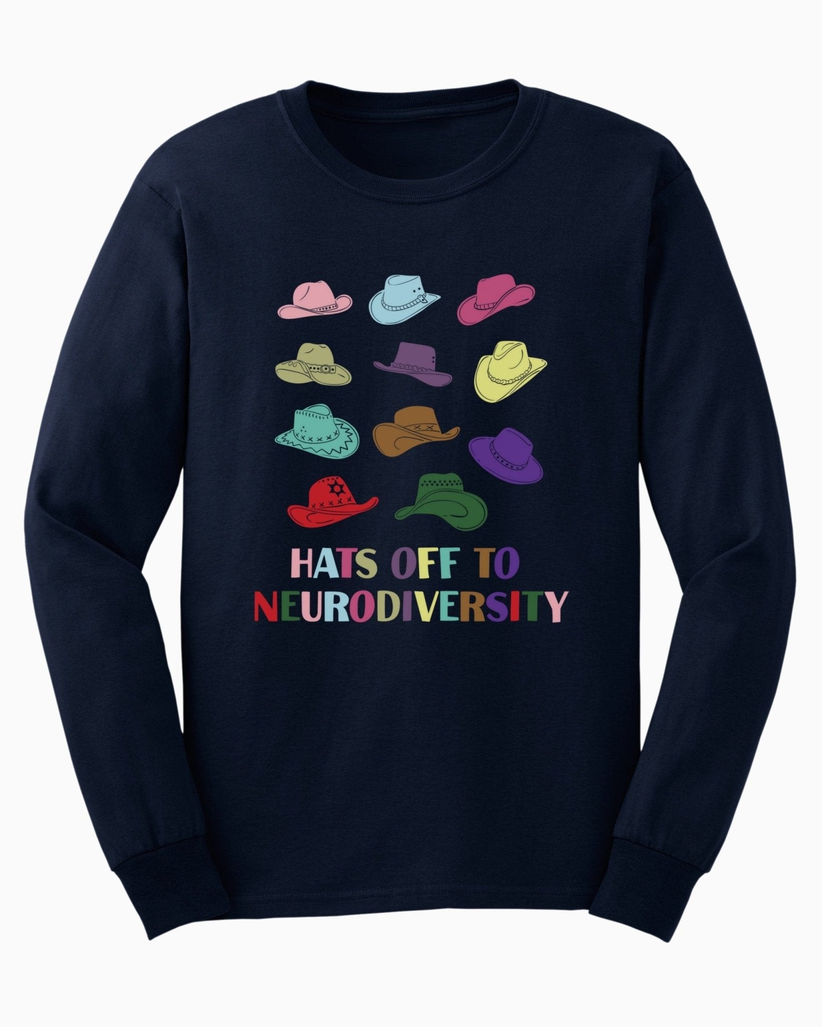 Autism Long - sleeve - Hats off to Neurodiversity Long Sleeve T-Shirt - Daily Bloom