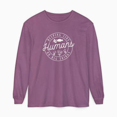 Autism Long - sleeve - Helping Tiny Humans Do Big Things Comfort Colors Long Sleeve T-Shirt - Daily Bloom