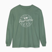 Autism Long-sleeve By Daily Bloom Helping Tiny Humans Do Big Things Comfort Colors Long Sleeve T-Shirt Light Green / S
