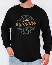 Helping Tiny Humans Do Big Things Long Sleeve T-Shirt-Neurodiversity, ADHD & Autism Awareness & Acceptance Long-sleeve by Daily Bloom