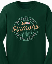 Helping Tiny Humans Do Big Things Long Sleeve T-Shirt-Neurodiversity, ADHD & Autism Awareness & Acceptance Long-sleeve by Daily Bloom