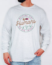 Helping Tiny Humans Do Big Things Long Sleeve T-Shirt-Neurodiversity, ADHD & Autism Awareness & Acceptance Long-sleeve by Daily Bloom
