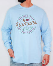 Helping Tiny Humans Do Big Things Long Sleeve T-Shirt-Neurodiversity, ADHD & Autism Awareness & Acceptance Long-sleeve by Daily Bloom