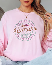 Helping Tiny Humans Do Big Things Long Sleeve T-Shirt-Neurodiversity, ADHD & Autism Awareness & Acceptance Long-sleeve by Daily Bloom