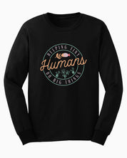 Helping Tiny Humans Do Big Things Long Sleeve T-Shirt-Black-Neurodiversity, ADHD & Autism Awareness & Acceptance Long-sleeve by Daily Bloom