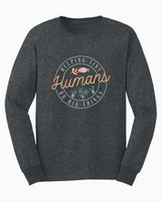 Helping Tiny Humans Do Big Things Long Sleeve T-Shirt-Dark Heather-Neurodiversity, ADHD & Autism Awareness & Acceptance Long-sleeve by Daily Bloom