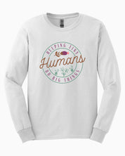 Helping Tiny Humans Do Big Things Long Sleeve T-Shirt-White-Neurodiversity, ADHD & Autism Awareness & Acceptance Long-sleeve by Daily Bloom
