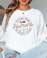 Helping Young Humans Do Mighty Things Long Sleeve T-Shirt-Neurodiversity, ADHD & Autism Awareness & Acceptance Long-sleeve by Daily Bloom