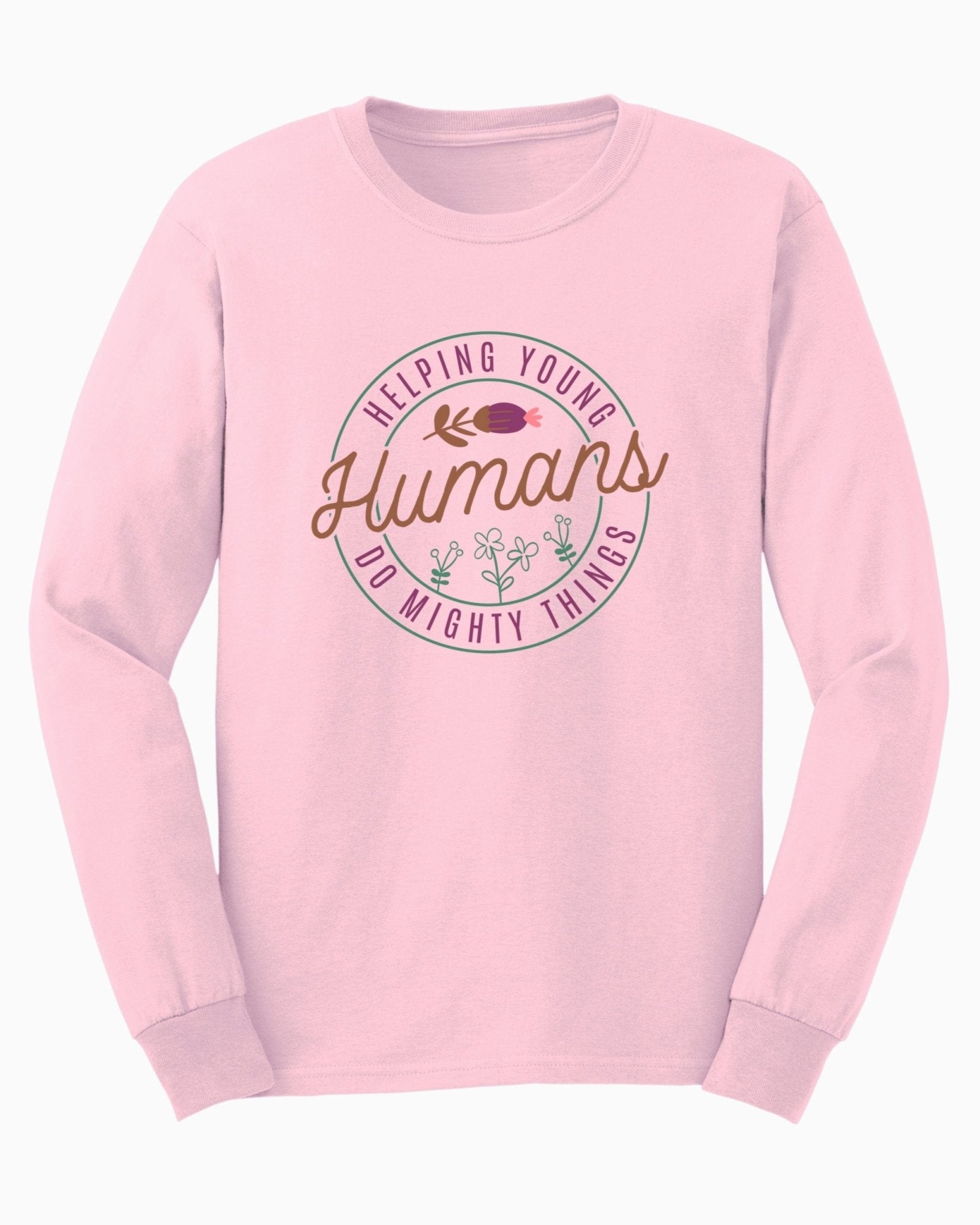 Autism Long - sleeve - Helping Young Humans Do Mighty Things Long Sleeve T-Shirt - Daily Bloom