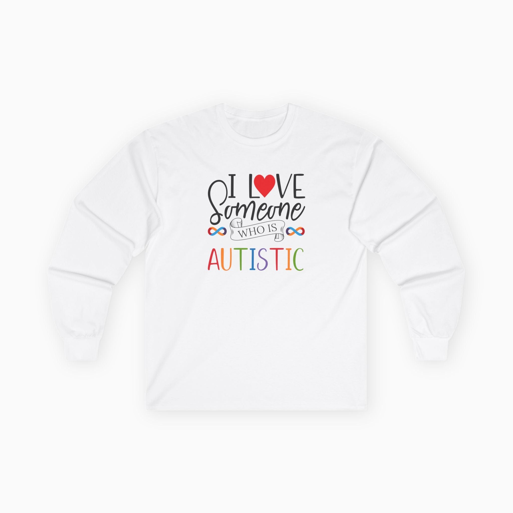 Autism Long-sleeve By Daily Bloom I Love Someone Who Is Autistic Long Sleeve T-Shirt White / S