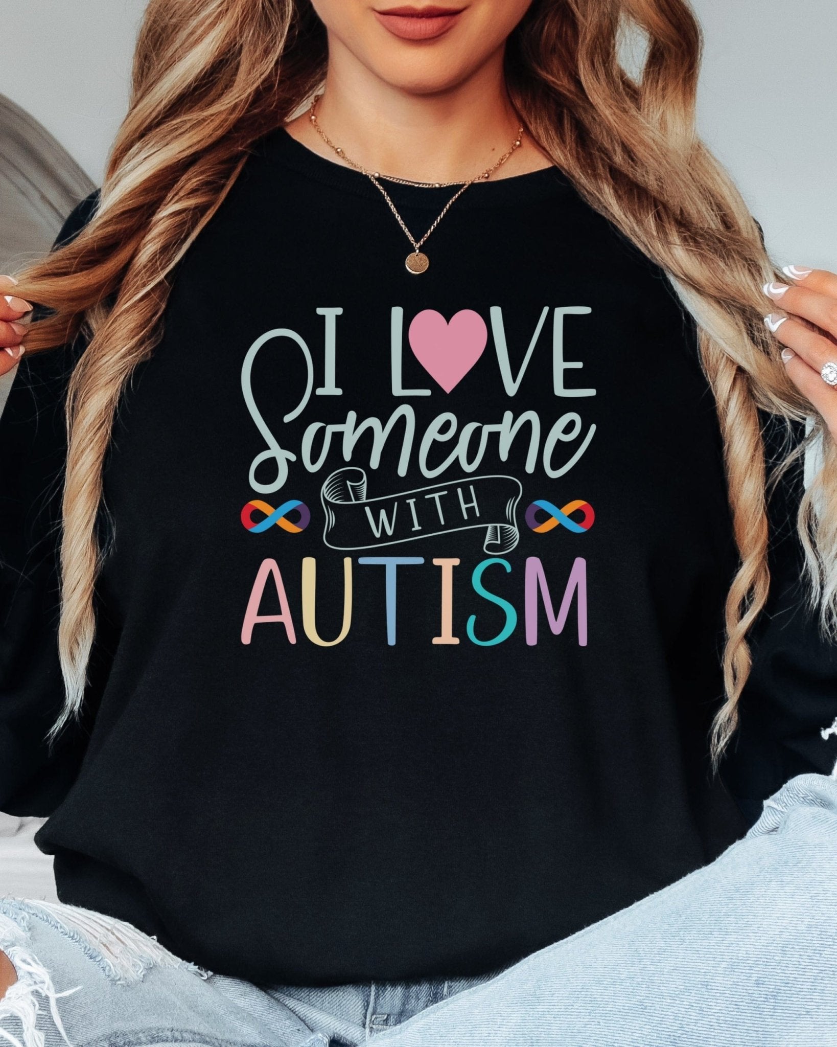 Autism Long - sleeve - I Love Someone With Autism Long Sleeve T-Shirt - Daily Bloom