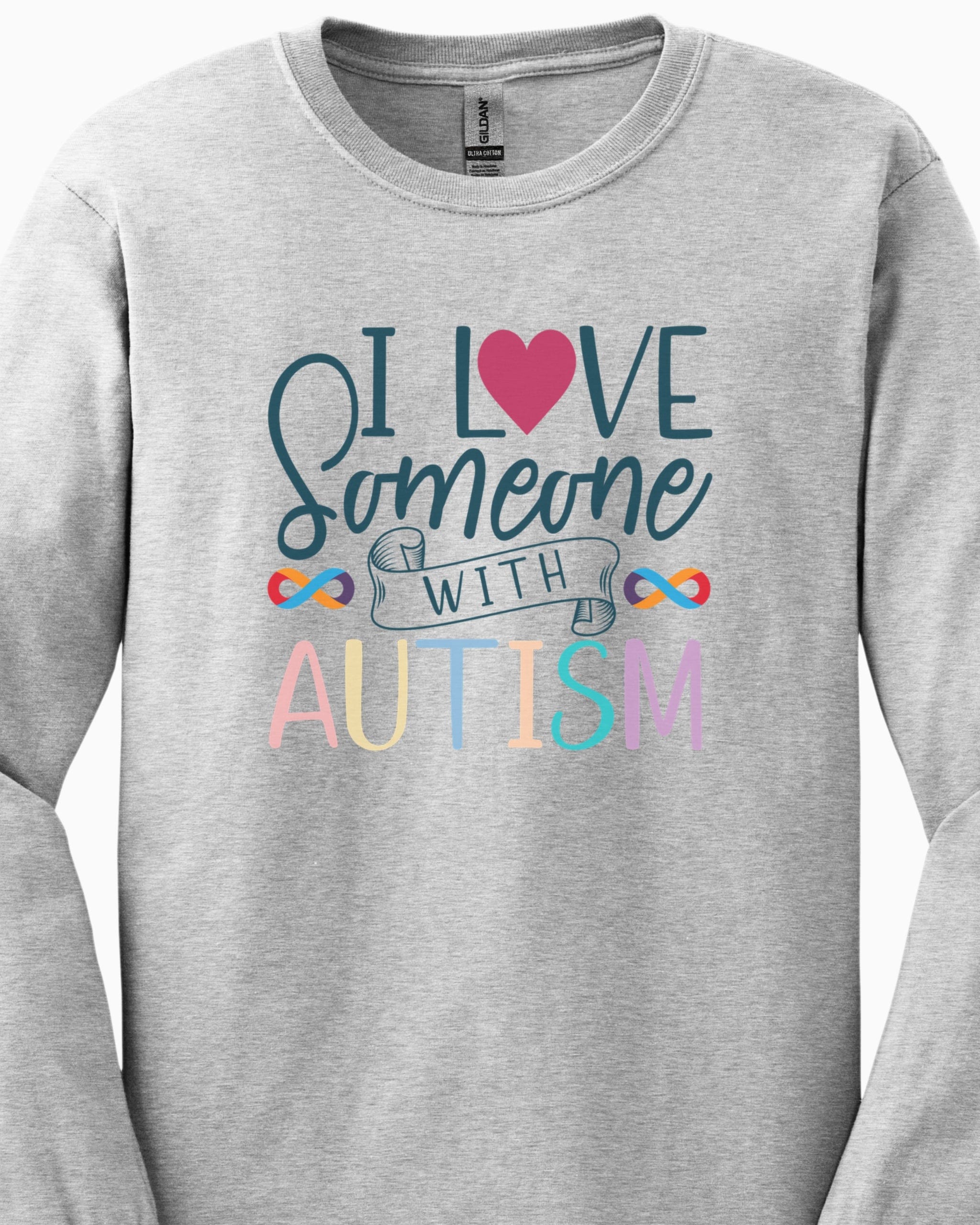 I Love Someone With Autism Long Sleeve T-Shirt-Neurodiversity, ADHD & Autism Awareness & Acceptance Long-sleeve by Daily Bloom